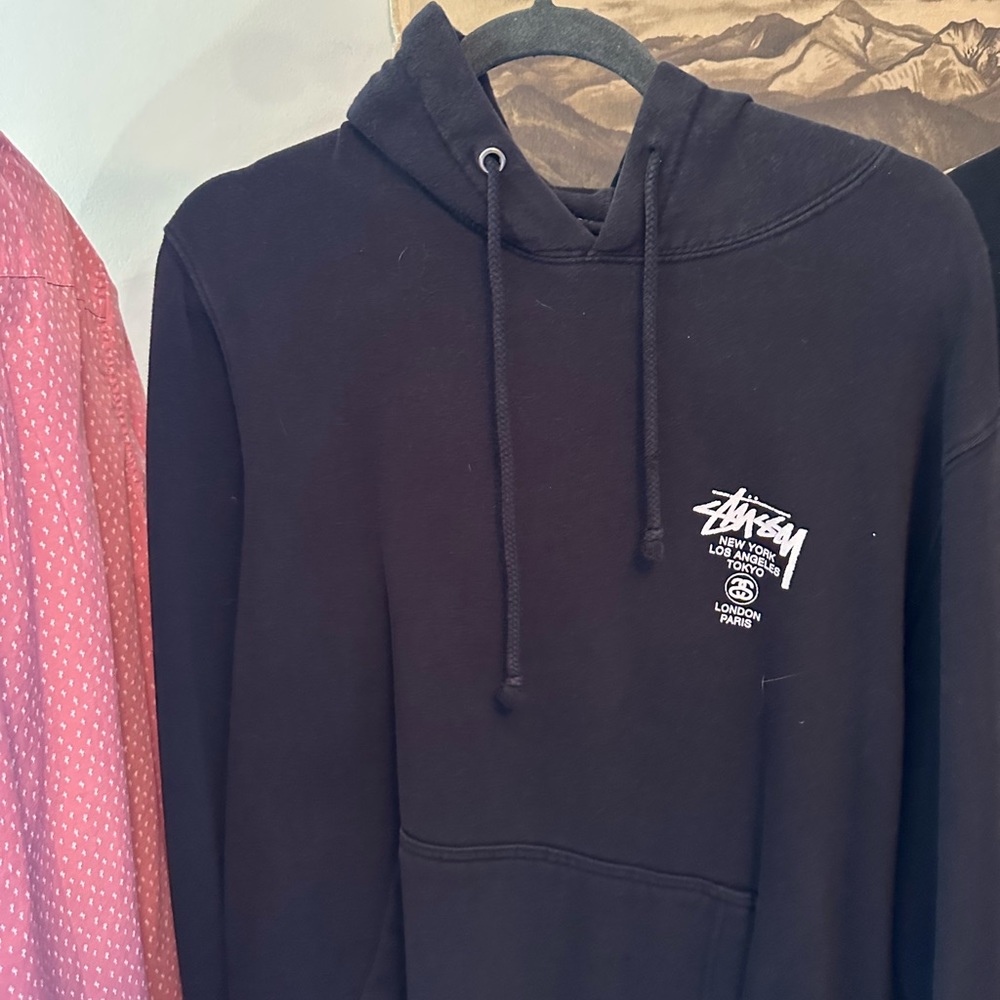 Mens stussy worldwide hoodie